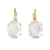 Crystal Baroque Mirror Earrings, Gold Plated